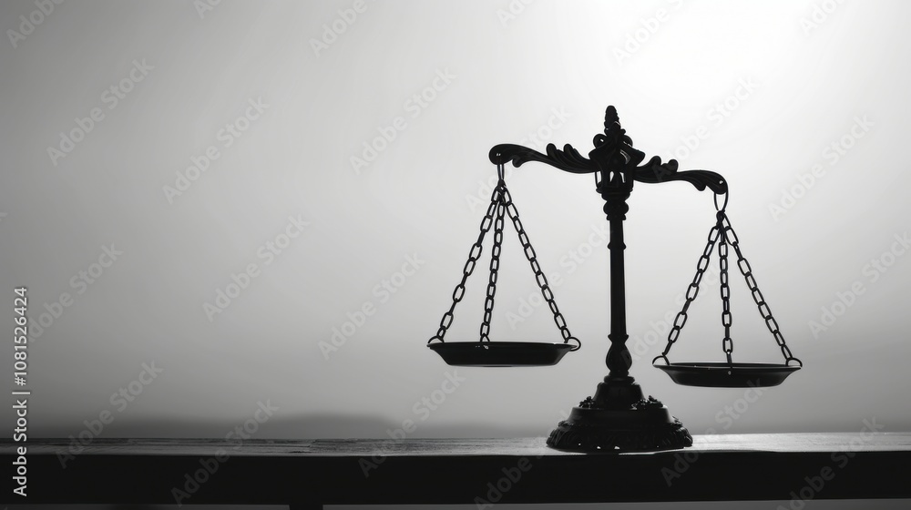 Aufkleber a symbolic image of equity, showing a scale with equal-sized weights balanced perfectly, representin