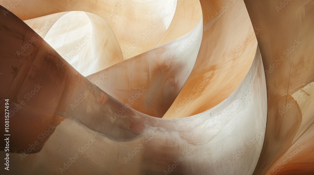 Aufkleber a symphony of abstract forms in varied textures and tones, representing the harmony and collaboratio
