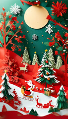 Paper Cuttings Christmas tree