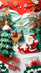 Paper Cuttings Christmas tree