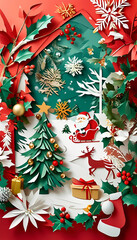 Paper Cuttings Christmas tree