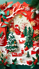 Paper Cuttings Christmas tree