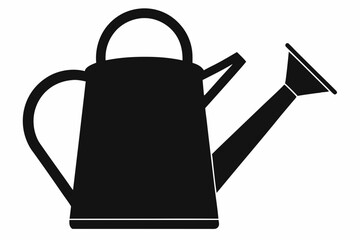 Garden watering can silhouette vector, watering can icon