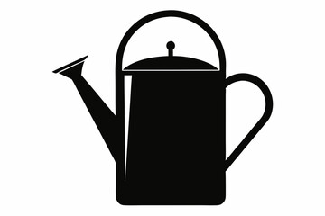 Garden watering can silhouette vector, watering can icon