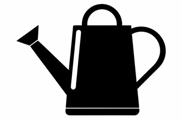 Garden watering can silhouette vector, watering can icon