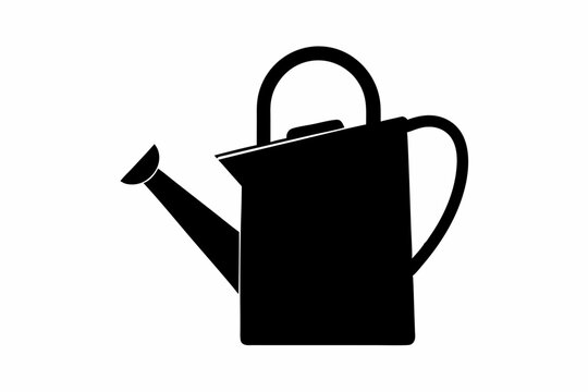recommend clip art: Garden watering can silhouette vector, watering can icon