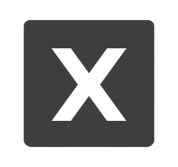 シンプルな黒色のXアイコン