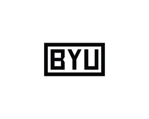 BYU logo design vector template. BYU