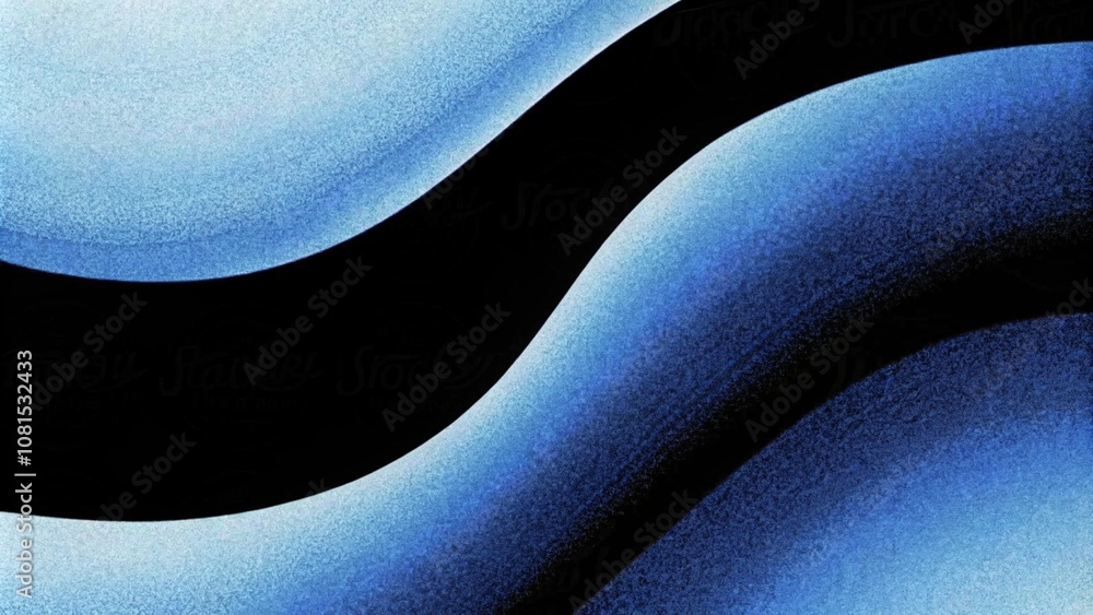 Poster dark grainy background, glowing blue abstract noise texture shape on black banner poster header back