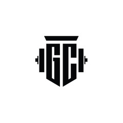 GC monogram logo design letter text name symbol monochrome logotype alphabet character simple logo