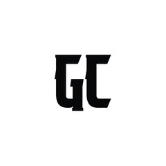 GC monogram logo design letter text name symbol monochrome logotype alphabet character simple logo