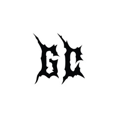 GC monogram logo design letter text name symbol monochrome logotype alphabet character simple logo