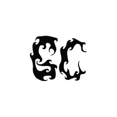 GC monogram logo design letter text name symbol monochrome logotype alphabet character simple logo