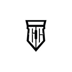GC monogram logo design letter text name symbol monochrome logotype alphabet character simple logo