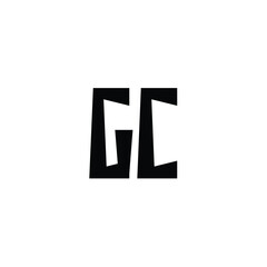 GC monogram logo design letter text name symbol monochrome logotype alphabet character simple logo