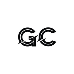 GC monogram logo design letter text name symbol monochrome logotype alphabet character simple logo