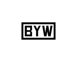 Obraz premium BYW logo design vector template. BYW