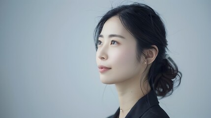 Fototapeta premium Confident Japanese-Spanish Mixed Professional Inventor CEO in Studio Portrait