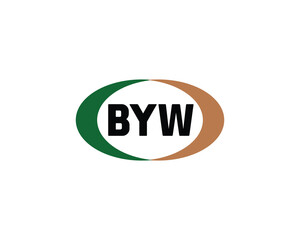 BYW logo design vector template. BYW