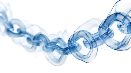 Fototapeta premium chain concept, where delicate, translucent links are arranged in a cascading formation