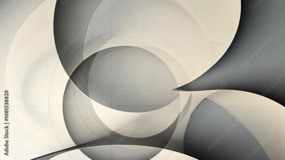 Poster minimalist abstract art with circles and lines in black and white. modern geometric design for wall 