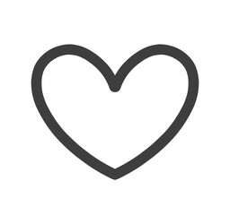 シンプルな黒色のハートマーク