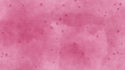 Pink Watercolor Background with Raindrops