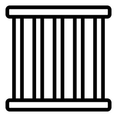 Prison bars outline icon