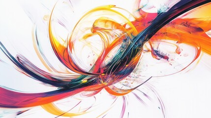 virus, characterized by swirling shapes and dynamic lines that convey motion and energy.