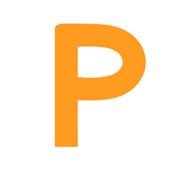 シンプルなオレンジ色のPマーク