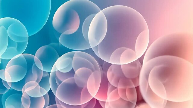 Abstract background of overlapping circles with a gradient of blue to pink hues. Graphic design and digital wallpaper concept. Design for website backgrounds, app interfaces, or creative projects.