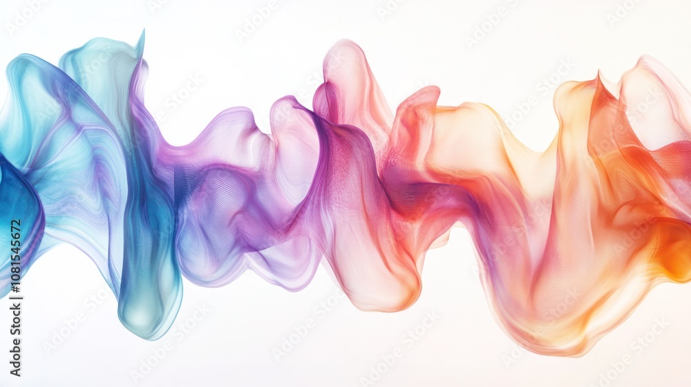 Poster grammar principles, with dynamic lines and shapes that symbolize the fluidity of language in the qua
