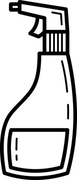 recommend clip art: spray bottle outline illustration