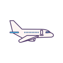 Aeroplane editable stroke simple logo design