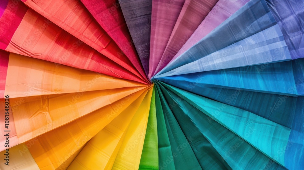 Poster An array of colorful waves radiating from a central point, symbolizing the ripple effect of equitable opportunities and inclusive practices, minimalist style
