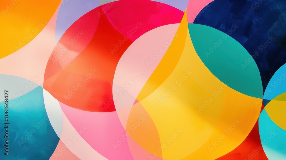 Poster An artistic representation of diverse abstract shapes converging towards a central point on a plain backdrop, Reflecting unity and diversity, photography style