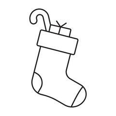 christmas sock with a gift