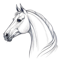 silhouette of a horse head