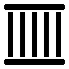 Prison bars glyph icon