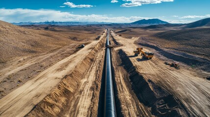 Obraz premium Bird’s Eye View of Industrial Pipe