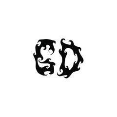 GD monogram logo design letter text name symbol monochrome logotype alphabet character simple logo