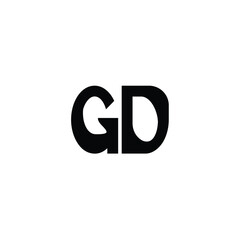 GD monogram logo design letter text name symbol monochrome logotype alphabet character simple logo