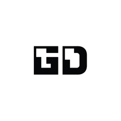 GD monogram logo design letter text name symbol monochrome logotype alphabet character simple logo