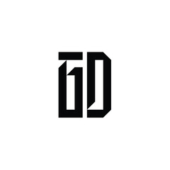 GD monogram logo design letter text name symbol monochrome logotype alphabet character simple logo