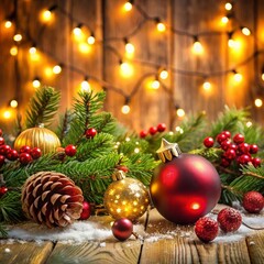 Obraz premium a christmas tree with a christmas tree and presents under it