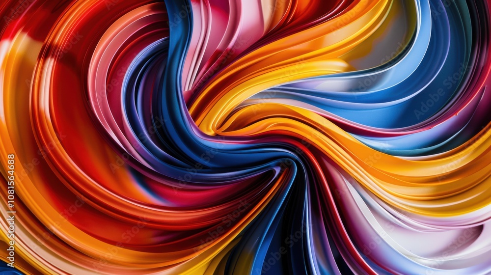 Poster Embracing diversity through abstract swirls of vibrant colors, symbolizing unity and acceptance, photography style
