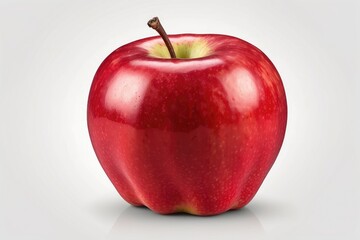 Gala apple with cut in half isolated on white background. Clipping path.