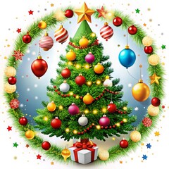 a christmas tree with a star on the top of it