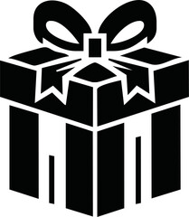 Gift box icons in Trendy Flat style. Gift boxes with ribbon icon. Gift box flat line silhouette 