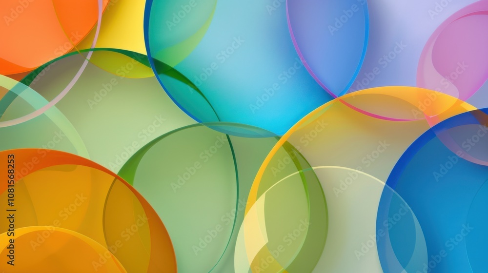 Aufkleber harmony in diversity, illustrated through overlapping circles in harmonious shades, symbolizing coop
